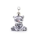 Белый брелок в виде тигра