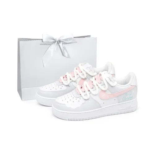 Nike Air Force 1 LE Туманный Зимний Снег Вишня Особенный Сумка для покупок Граффити Рождество Ночной Осень и зима Парный