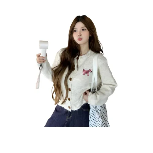 SEAR OFFICIAL Экрю Женская Трикотажная