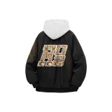 Черный хлопковый пуховик (утеплённый)