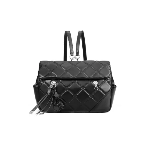 ST SAT Синтетическая кожа Одно плечо Сумка Женская Кремово-белый Трюфельно-черный