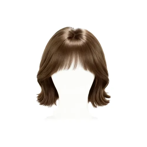 JUZIYE Закаливающий Бобби Голова Парик Темный Чай Холодный Коричневый
