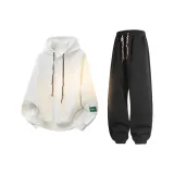 Белый топ + черные штаны [с флисовой подкладкой]