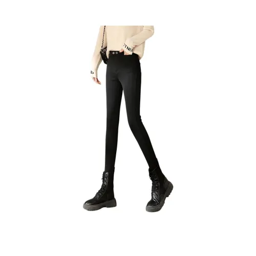 YIXIU Черный Авокадо Флис С флисовой подкладкой Женские Леггинсы