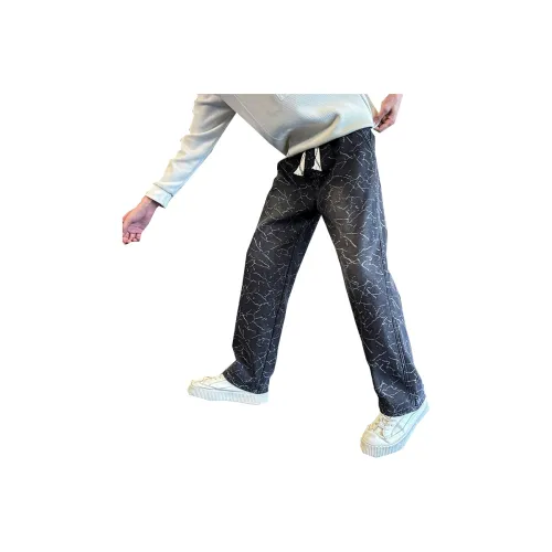 GL Черные джинсы с флисовой подкладкой и утолщенные унисекс