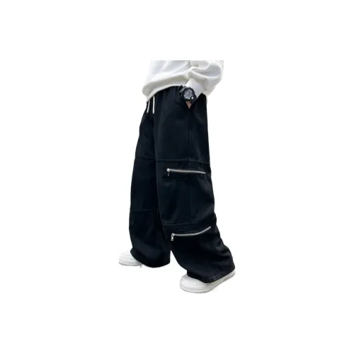 The panda is round Матовая черная KIDS Брюки