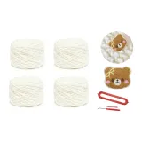 Сливочный ⭐️ [Вышивка Медвежонок Шарф ~Подарок для Подруги]