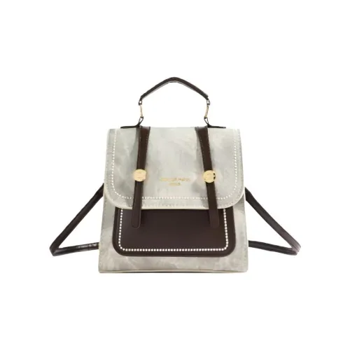 VENUCO ПУ (полиуретан) Рюкзак Стандартный Женский Экрю Деним Синий Черный