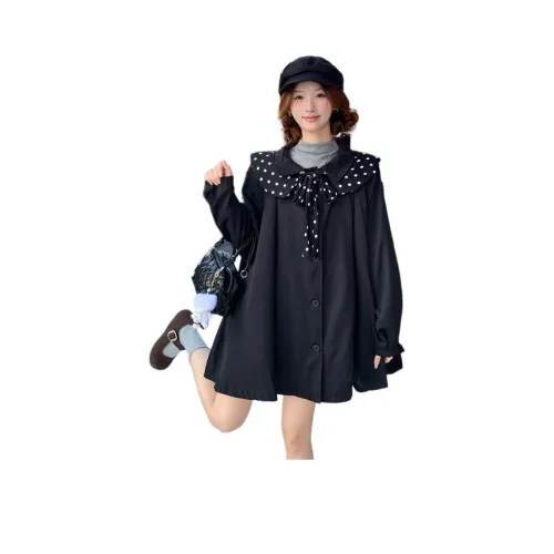 GOSO Черный Тренч Пальто Женское