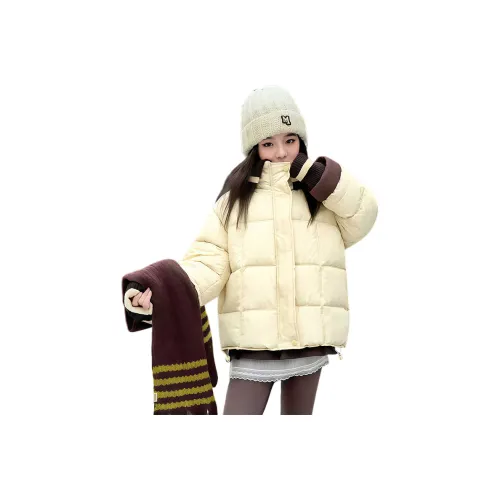 Lanza Повседневный Хлопковый пуховик Зимний Бежево-абрикосовый Подростки