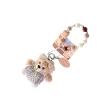 Шнурок, нить, бусины, медведь — белый, стиль платья