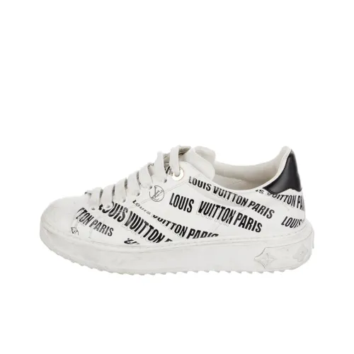 LOUIS VUITTON Time Out Low Топ Стильные Скейтбординги Женские Черный Белый