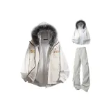 Экрю+Светло-Серые Штаны+Белый Фотиния Серый Свитшот