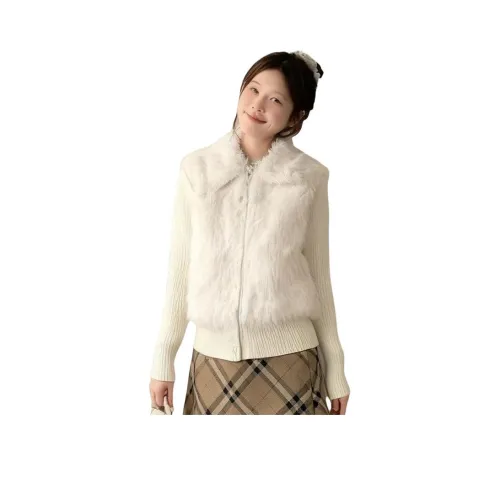 DYYPC Белый Пальто Женские Бархатные Куртки