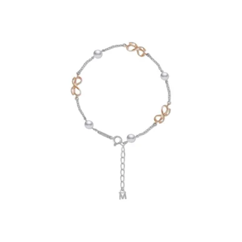 MIKIMOTO 18К Белое золото Розовое золото Браслеты Женское серебро Розовое золото