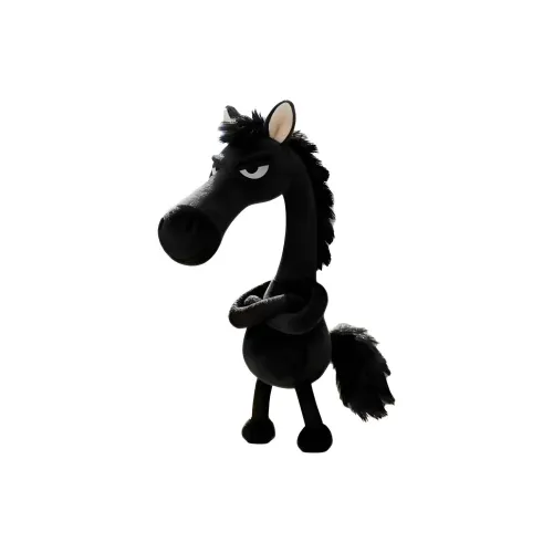 FKOFR Heaven Sent Черная Лошадь Год Обнимаем Удачу Плюшевая Подвеска 10 см Длина Тела