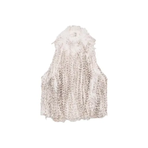 ZARA Collaboration Телесный Зебровый принт Женские Майки