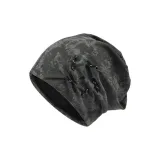 Камуфляж, свободная фетровая шапка, черный и серый