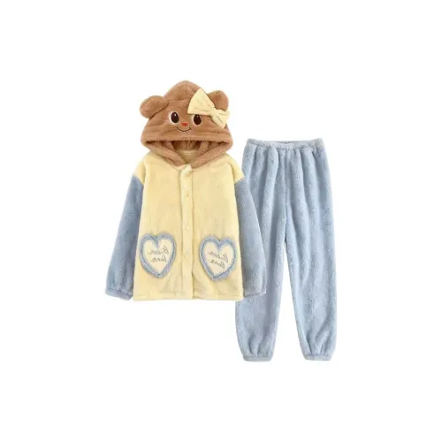 YUNPO Angel Bear Комплекты одежды Женские Пижамные комплекты