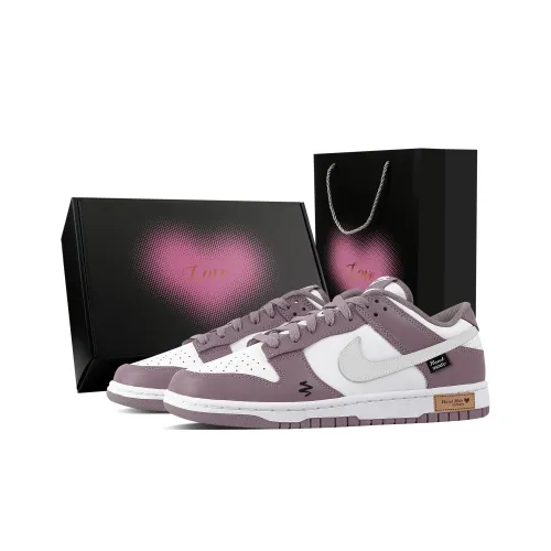 Nike Dunk Мягкий Фиолетовый Песочный Коробка с посланием любви Устойчивые к износу Низкие Кроссовки для скейтбординга