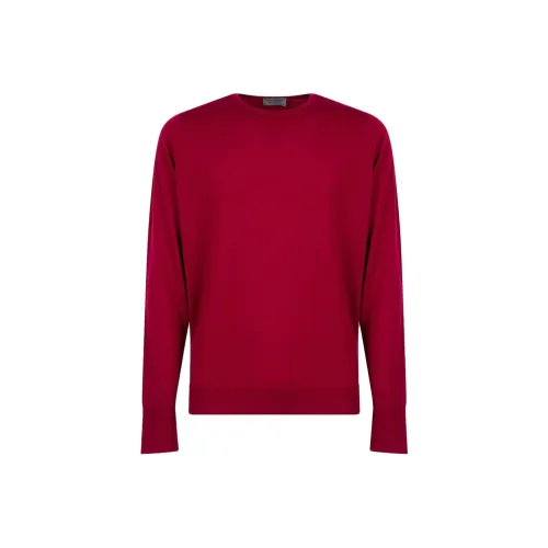 JOHN SMEDLEY Красный Мужской Трикотаж