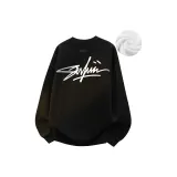 Флисовая подкладка, черный (белый)