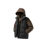 Черный/Вкладыш Кофейный [Имитация двухслойности, жилет с наполнителем]