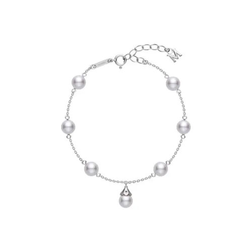 MIKIMOTO 18K Белое золото золотые браслеты Женское серебро