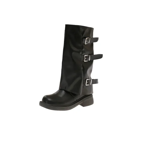 KLJK Колено Высокие сапоги Средний каблук Женские