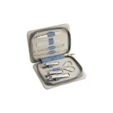 Серый Синий Лист Узор Клипсы Набор из 8 Штук