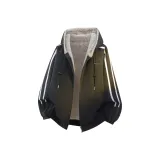 Черный с съемным тяжелым полотенцем и вышивкой