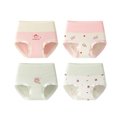 MIIOW 4 пачки Розовый+Розовый+Зеленый+Зеленый KIDS Трусы