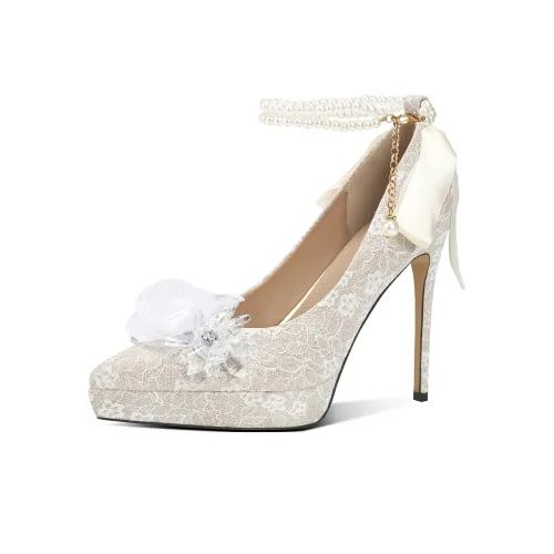 LANMOU Узкий каблук Высокие каблуки Женские Абрикос