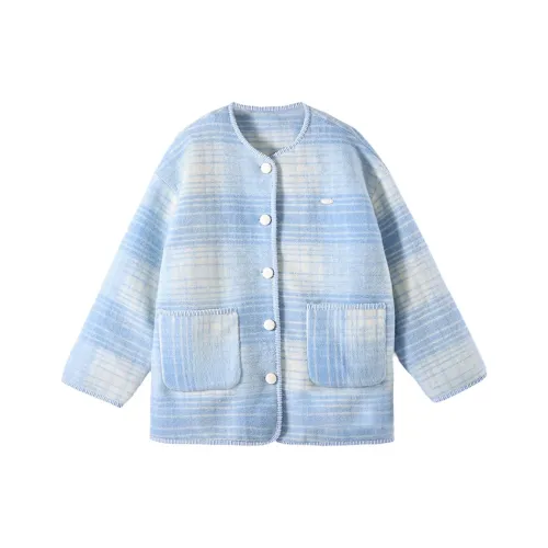 BARRY BANNY Квадратный Синий KIDS Шерстяное Пальто