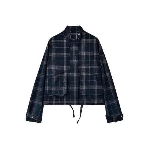 SINBOS Темно-синяя клетка Женские Куртки
