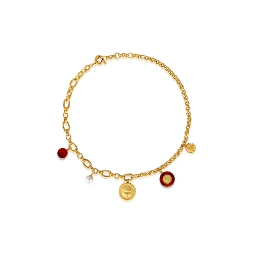 Retro Chic Ожерелья из латуни с покрытием античным золотом женские