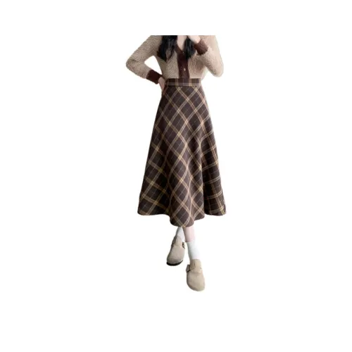 Langqing Повседневный Длинный Юбка Женские