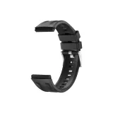 Чёрный с серебристой пряжкой