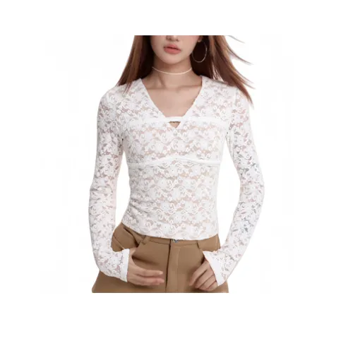 Aimilian Молоко Белый Женский T-Рубашка