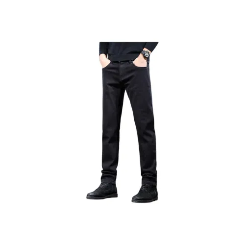 JIKENDI Мужские черные джинсы