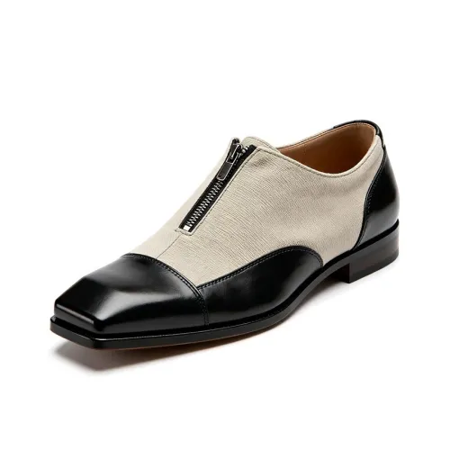 Kaltendin Повседневные кожаные туфли с низким верхом черно-белые мужские