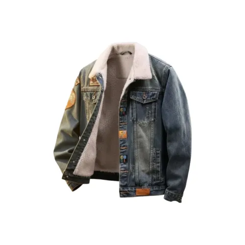 BANKONGSHAN Blue Unisex Jackets BANKONGSHAN Синий Унисекс Куртки