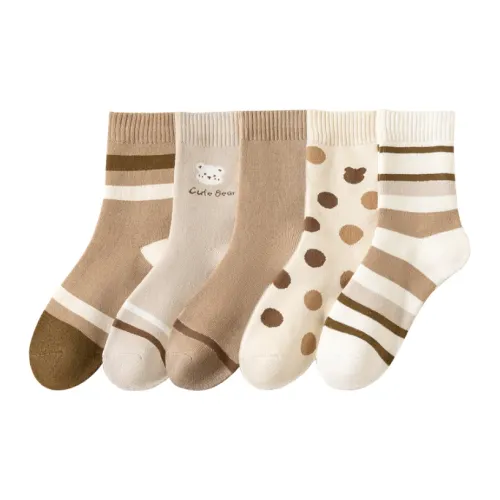 DUSHILIREN Стиль Майярд Махровый Cute Bear Collection Женские MID Носки до икры