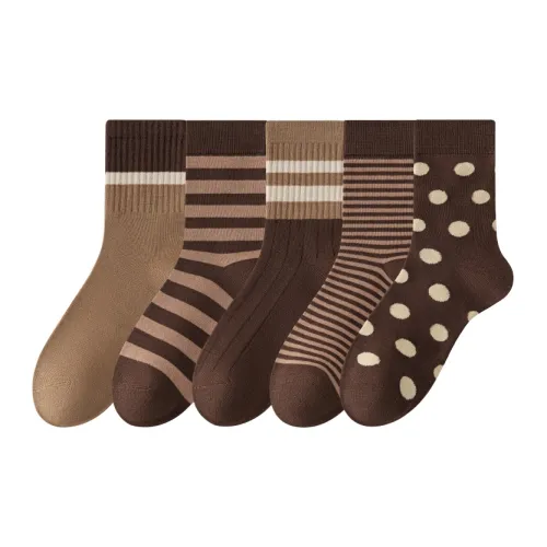 DUSHILIREN Стиль Майярд Полосы Пятно Коллекция Женские MID Носки до икры