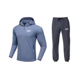 Комплект (Синий топ + Темно-серые штаны)