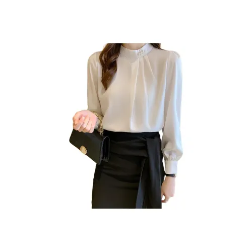 Langqing Женские Шифоновые Рубашки