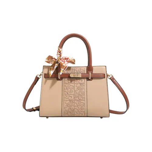 SMILE FOCUS Микрофибра Синтетическая Кожа Сумка Стандартная Женская Абрикосовая