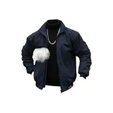 Темно-синий, утеплённый, универсальный и не объемный