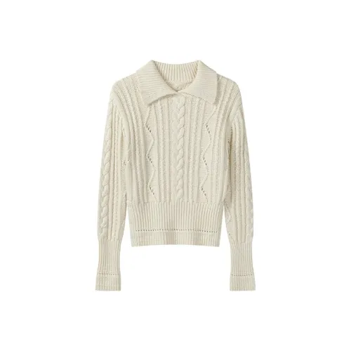 VENICEW Ecru с V Brand Sticker Women's Knitwear