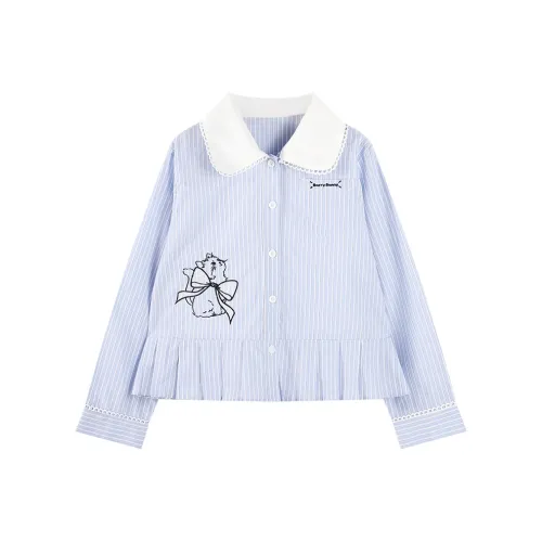 BARRY BANNY Синие полосы KIDS Повседневные рубашки